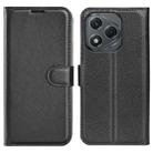 For Honor 400 Lite Litchi Texture Horizontal Flip Leather Phone Case with Holder(Black) - 1
