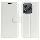 For Honor 400 Lite Litchi Texture Horizontal Flip Leather Phone Case with Holder(White) - 1