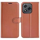 For Honor 400 Lite Litchi Texture Horizontal Flip Leather Phone Case with Holder(Brown) - 1