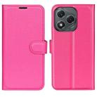 For Honor 400 Lite Litchi Texture Horizontal Flip Leather Phone Case with Holder(Rose Red) - 1