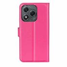 For Honor 400 Lite Litchi Texture Horizontal Flip Leather Phone Case with Holder(Rose Red) - 3