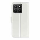 For Honor X8c Litchi Texture Horizontal Flip Leather Phone Case with Holder(White) - 3