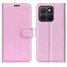 For Honor X8c Litchi Texture Horizontal Flip Leather Phone Case with Holder(Pink) - 1