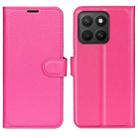 For Honor X8c Litchi Texture Horizontal Flip Leather Phone Case with Holder(Rose Red) - 1