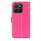 For Honor X8c Litchi Texture Horizontal Flip Leather Phone Case with Holder(Rose Red) - 3