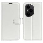 For Honor 400 Pro Global 160.8mm Litchi Texture Horizontal Flip Leather Phone Case with Holder(White) - 1