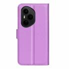 For Honor 400 Pro Global 160.8mm Litchi Texture Horizontal Flip Leather Phone Case with Holder(Purple) - 3
