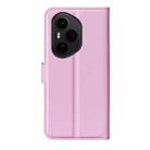 For Honor 400 Pro Global 160.8mm Litchi Texture Horizontal Flip Leather Phone Case with Holder(Pink) - 3