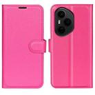 For Honor 400 Pro Global 160.8mm Litchi Texture Horizontal Flip Leather Phone Case with Holder(Rose Red) - 1