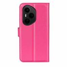 For Honor 400 Pro Global 160.8mm Litchi Texture Horizontal Flip Leather Phone Case with Holder(Rose Red) - 3