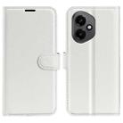For Honor 400 Global Litchi Texture Horizontal Flip Leather Phone Case with Holder(White) - 1