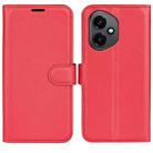 For Honor 400 Global Litchi Texture Horizontal Flip Leather Phone Case with Holder(Red) - 1