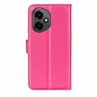 For Honor 400 Global Litchi Texture Horizontal Flip Leather Phone Case with Holder(Rose Red) - 3