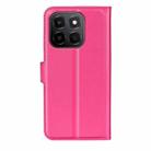 For Honor X6c Litchi Texture Horizontal Flip Leather Phone Case with Holder(Rose Red) - 3