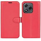 For Honor 400 Smart Litchi Texture Horizontal Flip Leather Phone Case with Holder(Red) - 1