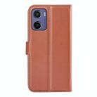 For Motorola Moto E15 Litchi Texture Horizontal Flip Leather Phone Case with Holder(Brown) - 3