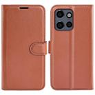 For Motorola Moto 50 Neo 5G Litchi Texture Horizontal Flip Leather Phone Case with Holder(Brown) - 1