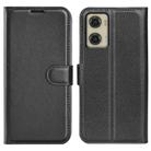 For Motorola Moto G Stylus 5G 2024 Litchi Texture Horizontal Flip Leather Phone Case with Holder(Black) - 1
