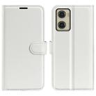 For Motorola Moto G Stylus 5G 2024 Litchi Texture Horizontal Flip Leather Phone Case with Holder(White) - 1