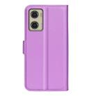 For Motorola Moto G Stylus 5G 2024 Litchi Texture Horizontal Flip Leather Phone Case with Holder(Purple) - 3
