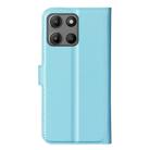 For Motorola Moto G15 Litchi Texture Horizontal Flip Leather Phone Case with Holder(Blue) - 3