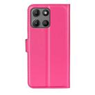 For Motorola Moto G15 Litchi Texture Horizontal Flip Leather Phone Case with Holder(Rose red) - 3
