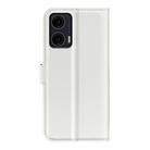 For Motorola Moto G35 Litchi Texture Horizontal Flip Leather Phone Case with Holder(White) - 3
