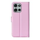 For Motorola Moto G75 Litchi Texture Horizontal Flip Leather Phone Case with Holder(Pink) - 3