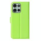 For Motorola Moto G75 Litchi Texture Horizontal Flip Leather Phone Case with Holder(Green) - 3