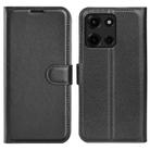 For Motorola Moto G 5G 2025 Litchi Texture Horizontal Flip Leather Phone Case with Holder(Black) - 1