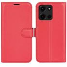 For Motorola Moto G 5G 2025 Litchi Texture Horizontal Flip Leather Phone Case with Holder(Red) - 1