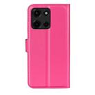 For Motorola Moto G 5G 2025 Litchi Texture Horizontal Flip Leather Phone Case with Holder(Rose red) - 3