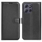 For Motorola Moto G Power 2025 Litchi Texture Horizontal Flip Leather Phone Case with Holder(Black) - 1