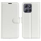 For Motorola Moto G Power 2025 Litchi Texture Horizontal Flip Leather Phone Case with Holder(White) - 1