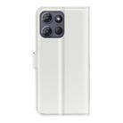 For Motorola Moto G Power 2025 Litchi Texture Horizontal Flip Leather Phone Case with Holder(White) - 3