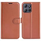 For Motorola Moto G Power 2025 Litchi Texture Horizontal Flip Leather Phone Case with Holder(Brown) - 1