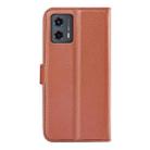 For Motorola Moto G 5G 2023 Litchi Texture Horizontal Flip Leather Phone Case with Holder(Brown) - 3