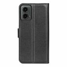 For Motorola Moto G 5G 2024 Litchi Texture Horizontal Flip Leather Phone Case with Holder(Black) - 3