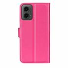 For Motorola Moto G 5G 2024 Litchi Texture Horizontal Flip Leather Phone Case with Holder(Rose red) - 3