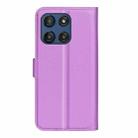 For Motorola Edge 60 / 60 Fusion Litchi Texture Horizontal Flip Leather Phone Case with Holder(Purple) - 3