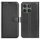 For Motorola Edge 60 Pro Litchi Texture Horizontal Flip Leather Phone Case with Holder(Black) - 1
