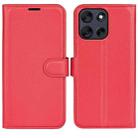 For Motorola Moto G56 5G / G66Y / G66J Litchi Texture Horizontal Flip Leather Phone Case with Holder(Red) - 1