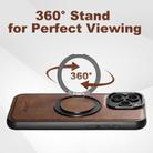 For iPhone 15 Pro Max Suteni G3 Oil Wax 360 Rotation Holder MagSafe Back Phone Case(Brown) - 2