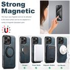 For iPhone 13 Pro Max Suteni G3 Oil Wax 360 Rotation Holder MagSafe Back Phone Case(Blue) - 3
