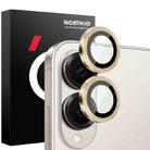 For Samsung Galaxy S25 Edge 5G NORTHJO Camera Lens Protector CD Metal Ring Tempered Glass Film(Gold) - 1