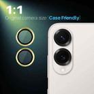 For Samsung Galaxy S25 Edge 5G NORTHJO Camera Lens Protector CD Metal Ring Tempered Glass Film(Gold) - 3