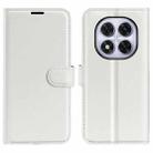 For Xiaomi Redmi Note 14 Pro 5G Litchi Texture Horizontal Flip Leather Phone Case with Holder(White) - 1