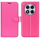 For Xiaomi Redmi Note 14 Pro 5G Litchi Texture Horizontal Flip Leather Phone Case with Holder(Rose Red) - 1