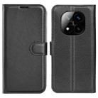 For Xiaomi Redmi Note 14 Pro+ Litchi Texture Horizontal Flip Leather Phone Case with Holder(Black) - 1