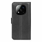 For Xiaomi Redmi Note 14 Pro+ Litchi Texture Horizontal Flip Leather Phone Case with Holder(Black) - 3
